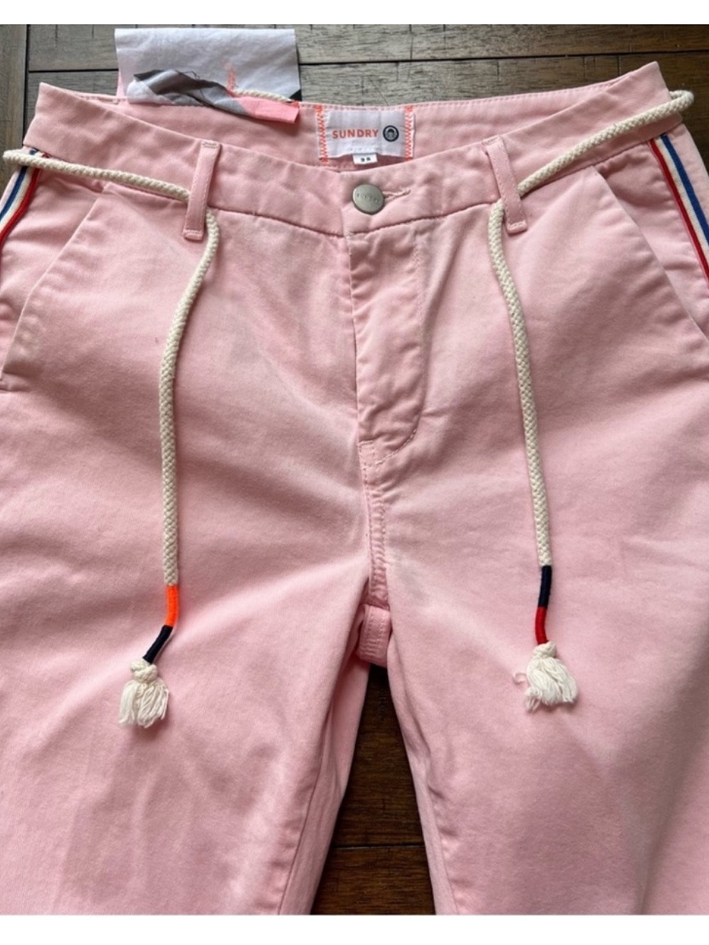 Sundry Le Soleil Cropped Chino Pants in Blush/Pink size 25